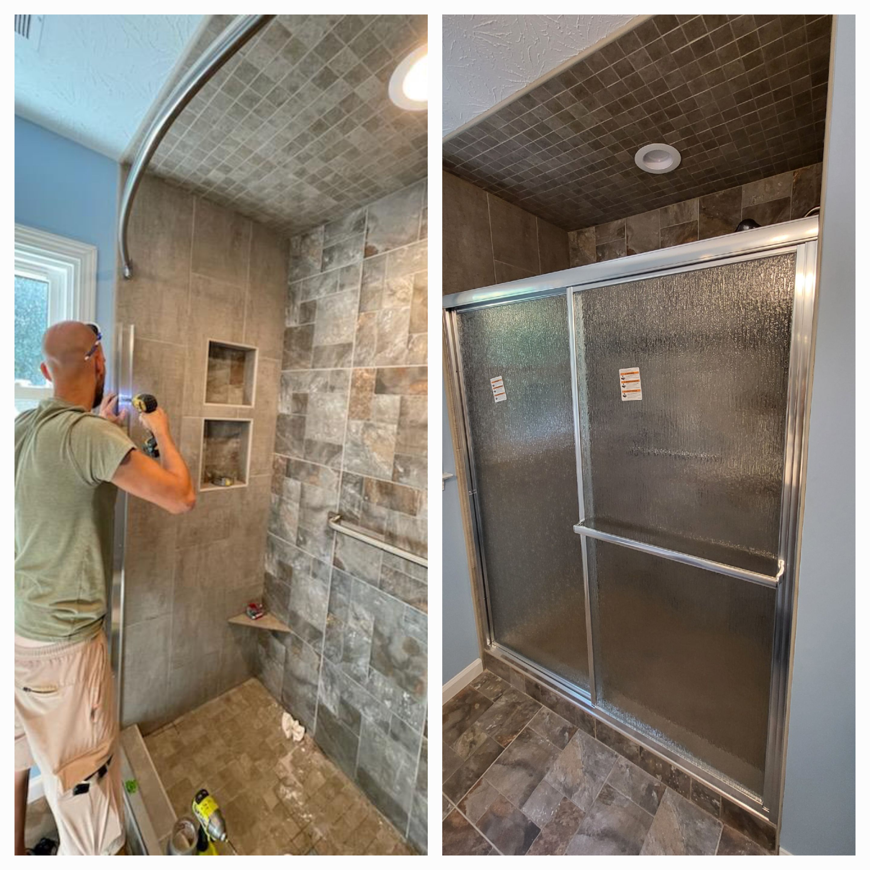 Installing shower door