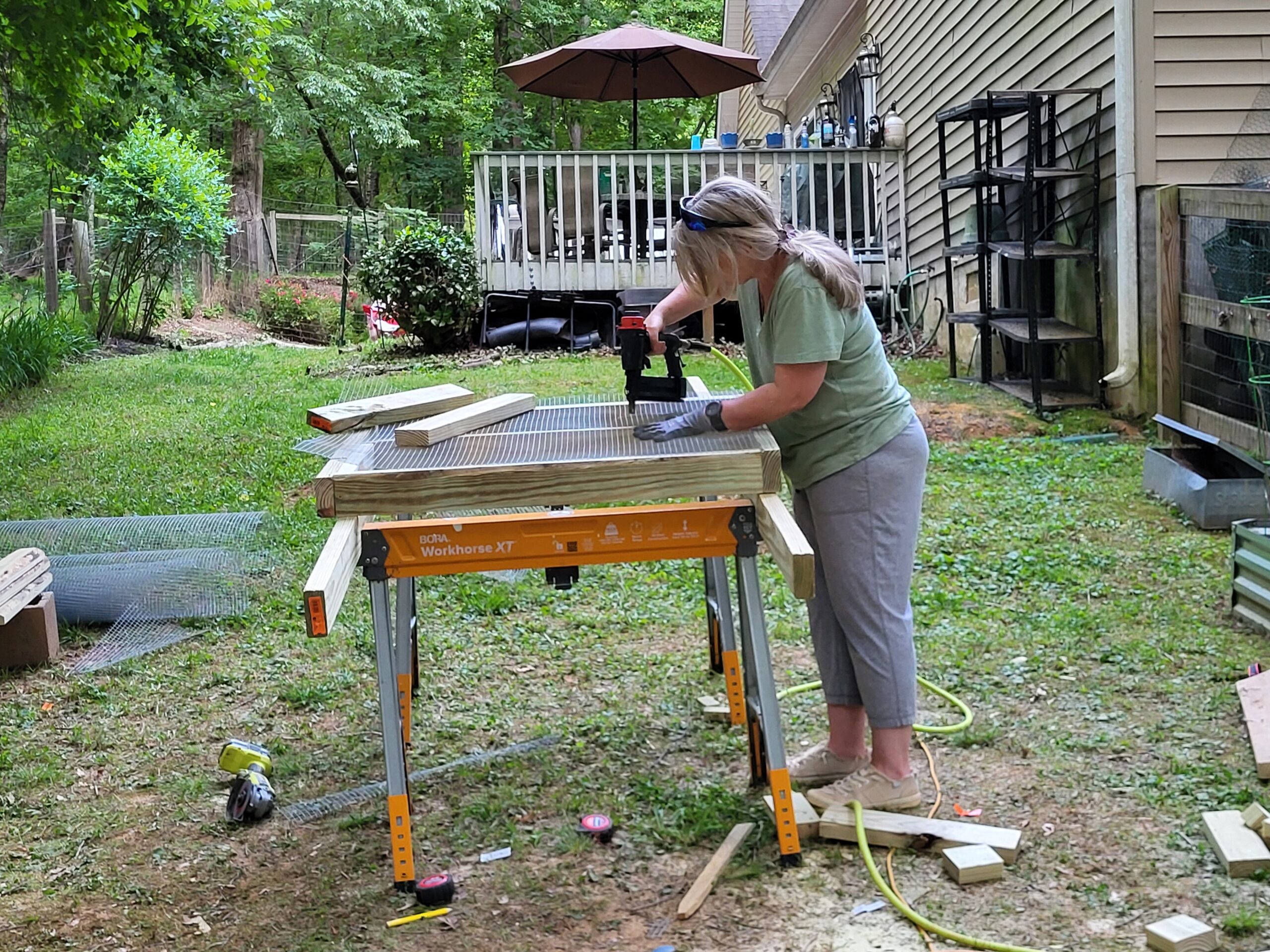 Family member helping on a Gold Standard Handyman customer project